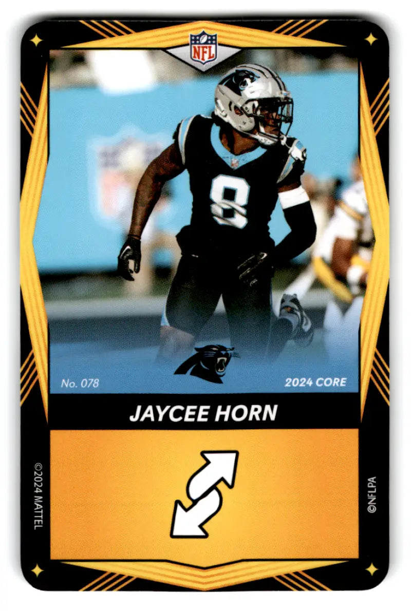 2024 UNO Elite Core Edition Yellow #78 Jaycee Horn NM Near Mint Panther ID:82758