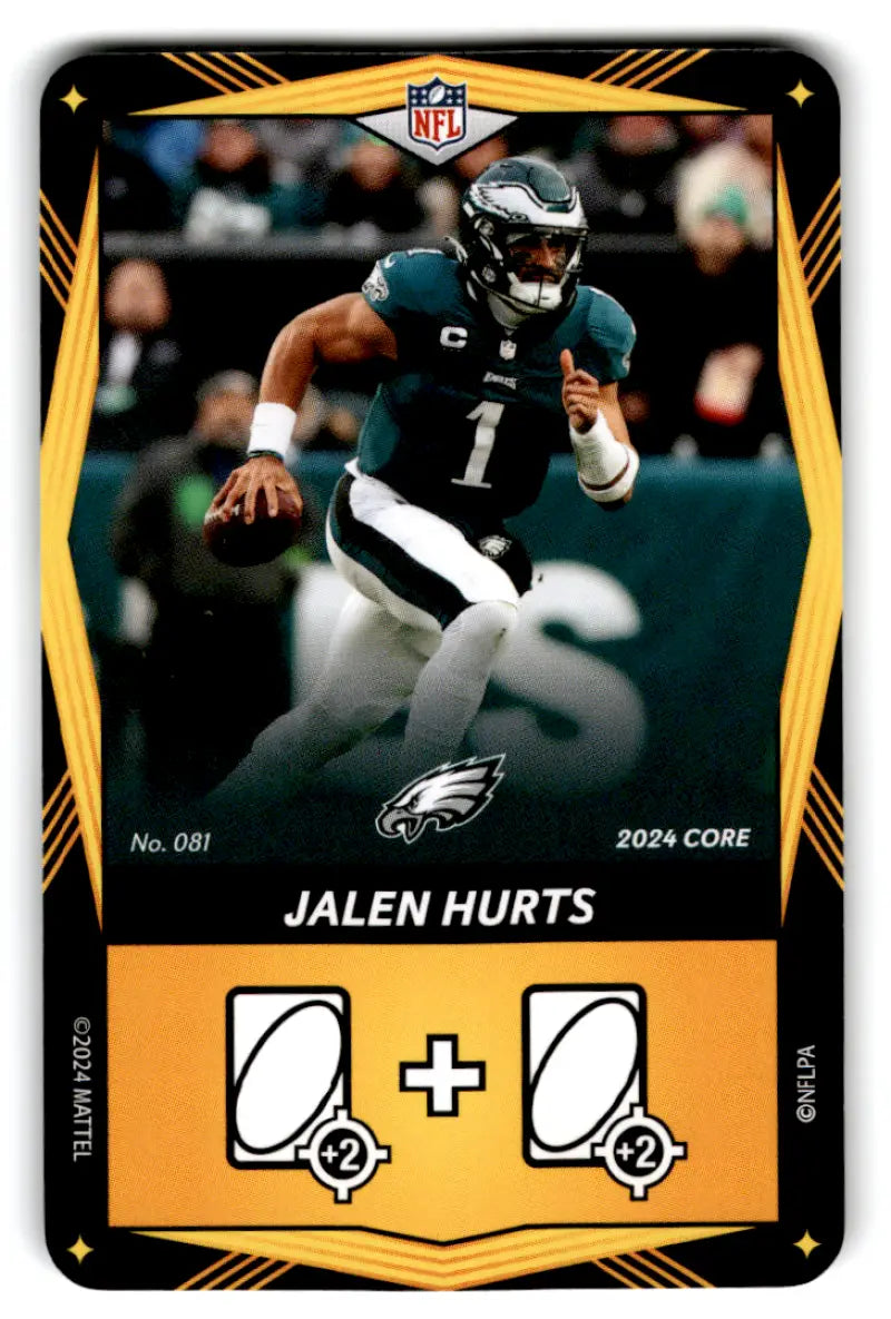 2024 UNO Elite Core Edition Yellow #81 Jalen Hurts NM Near Mint Eagles ID:82759
