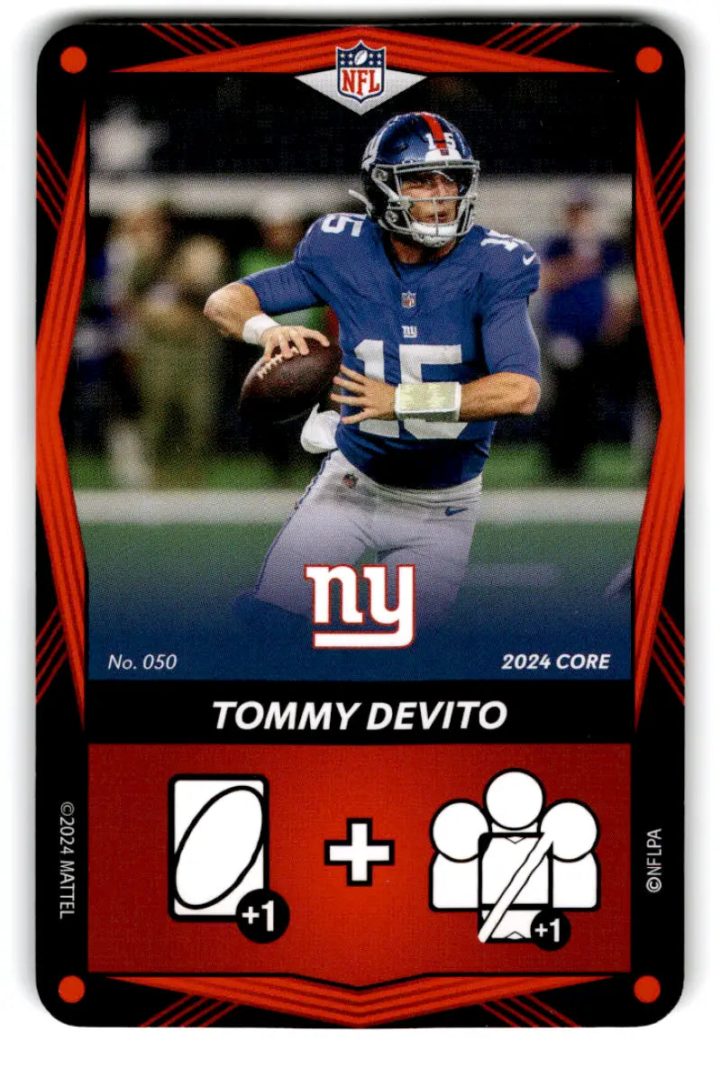 2024 UNO Elite Core Edition Red #50 Tommy DeVito NM Near Mint NY Giants ID:82779