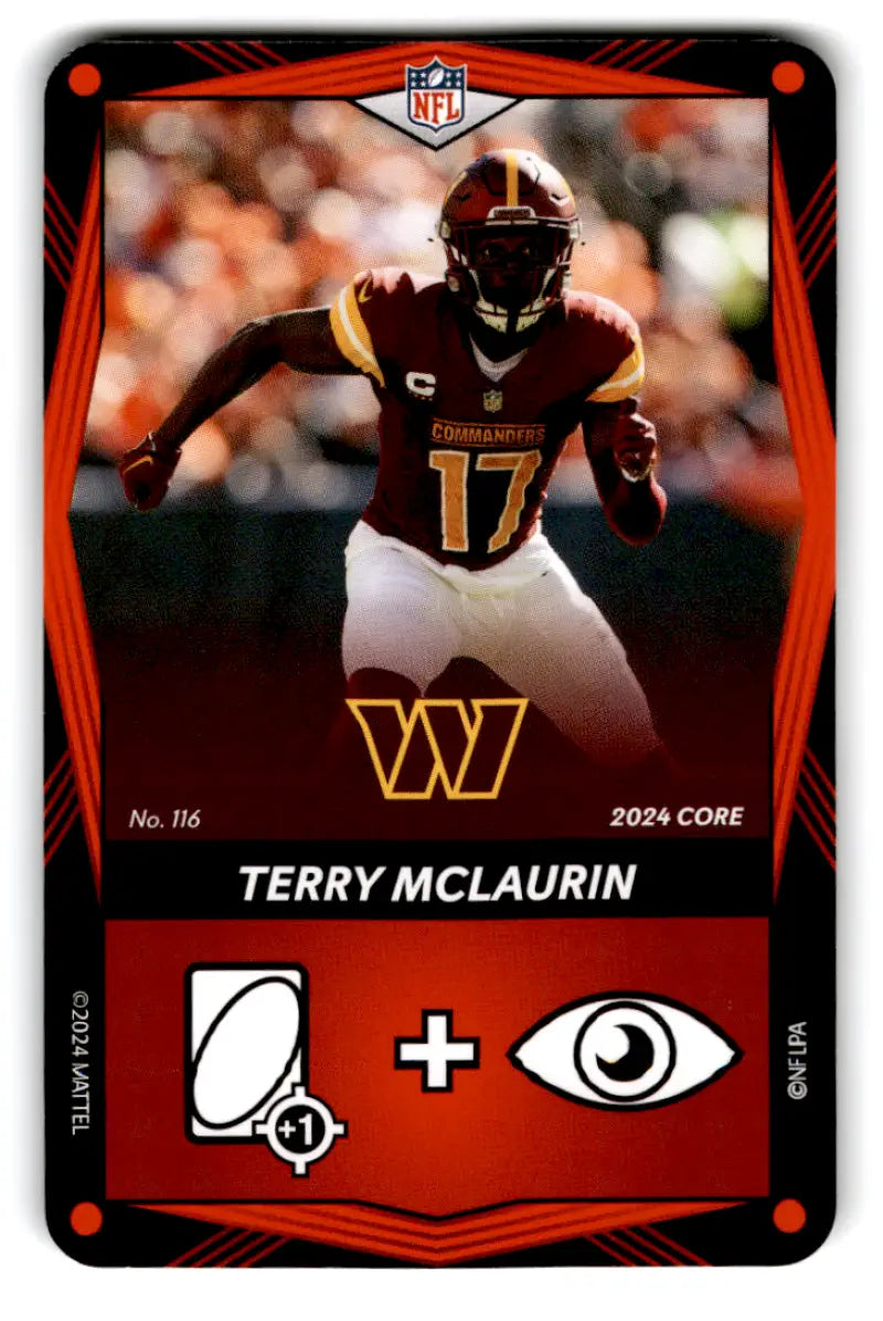 2024 UNO Elite Core Edition Red #116 Terry McLaurin NM Near Mint Comman ID:82786