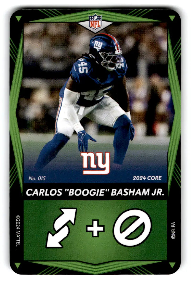 2024 UNO Elite Core Edition Green #15 Carlos ’Boogie’ Basham Jr. NM Nea ID:82805