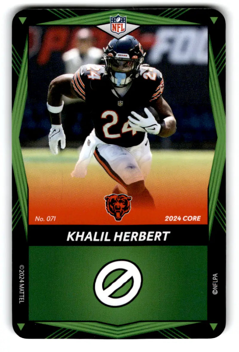 2024 UNO Elite Core Edition Green #71 Khalil Herbert NM Near Mint Bears ID:82811