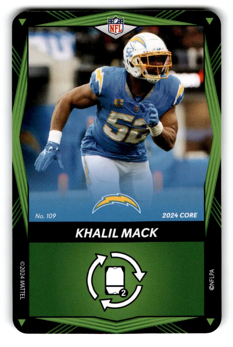 2024 UNO Elite Core Edition Green #109 Khalil Mack NM Near Mint LA Char ID:82816