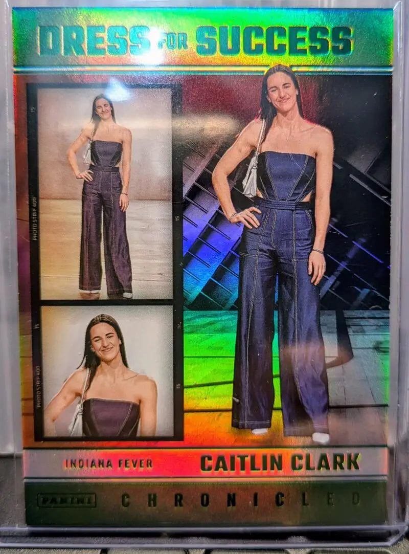 2025 Panini Caitlin Clark Chronicled Green Holo #66 Caitlin Clark NM Ne ID:83102
