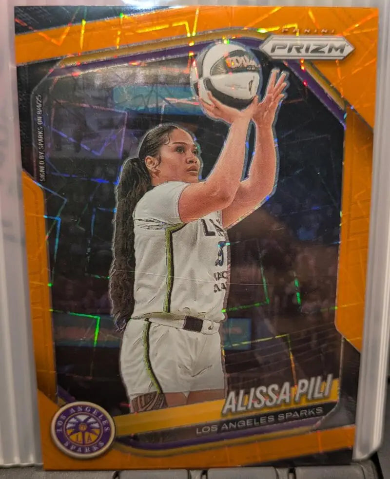 2025 Panini Prizm WNBA Base Prizms Orange Velocity #78 Alissa Pili NM N ID:83106