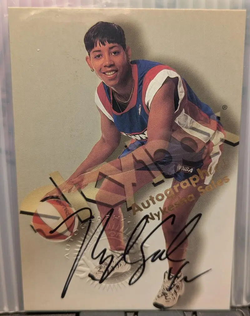 1999-00 Hoops WNBA Autographics #7 Nykesha Sales NM Near Mint Auto ID:83107