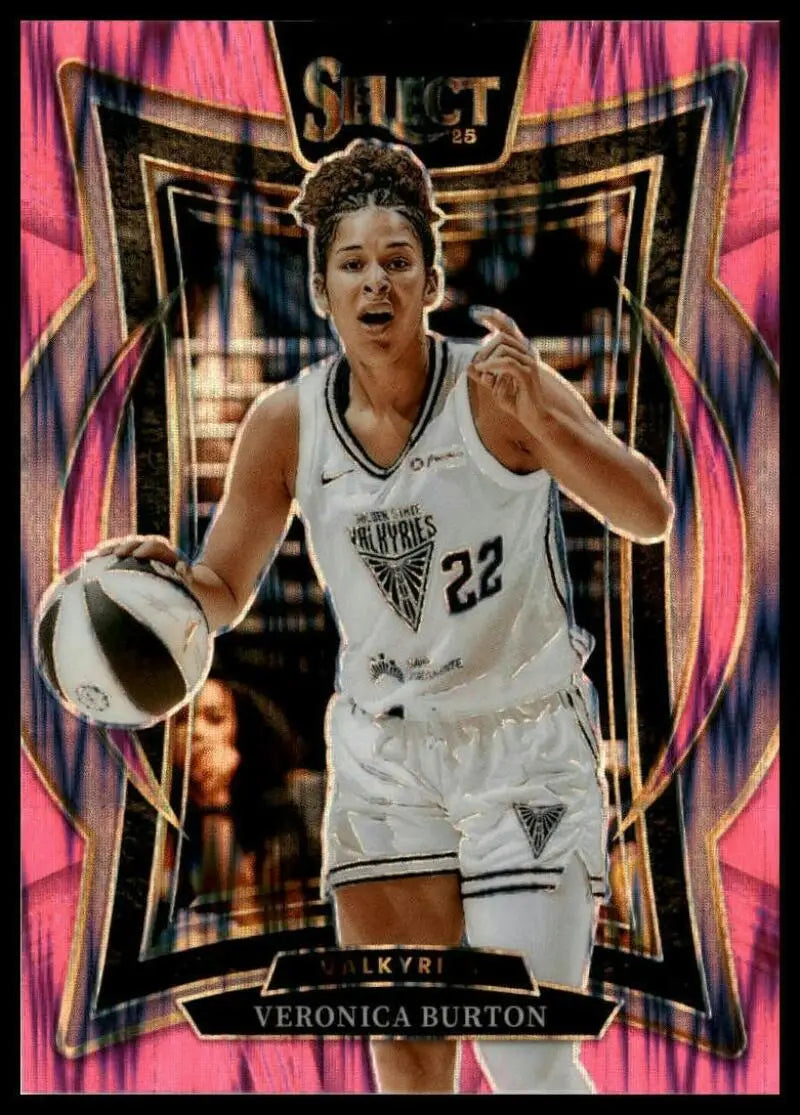 2025 Panini WNBA Select Pink Flash Prizms #90 Veronica Burton NM Near M ID:83430