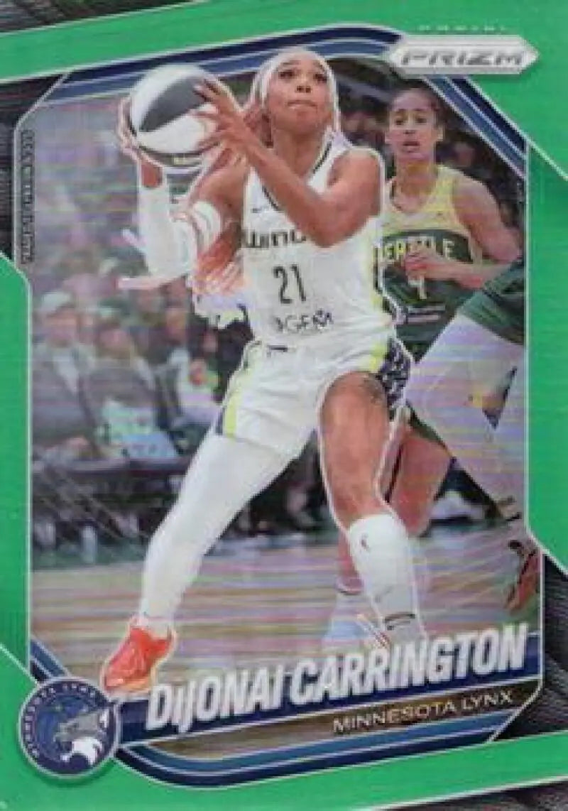 2025 Panini Prizm WNBA Green Prizms #9 DiJonai Carrington NM Near Mint ID:83670