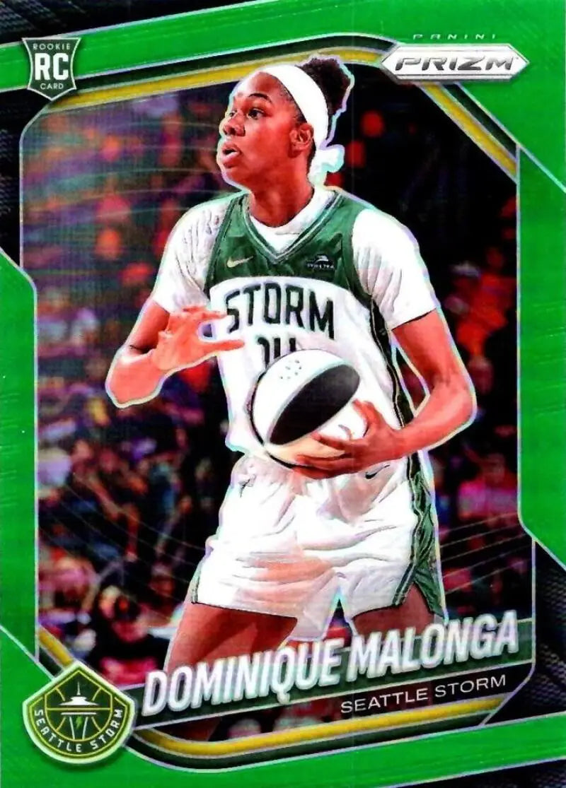 2025 Panini Prizm WNBA Green Prizms #116 Dominique Malonga NM Near Mint ID:83672