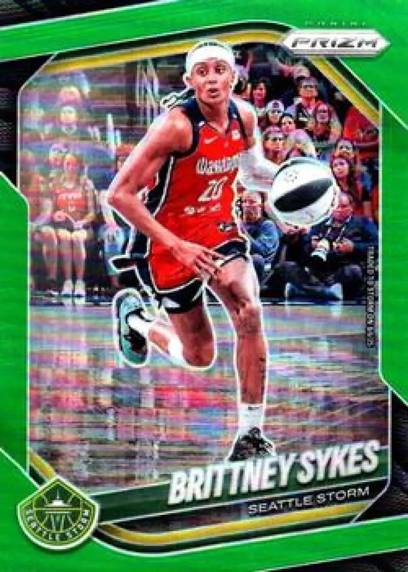 2025 Panini Prizm WNBA Green Prizms #121 Brittney Sykes NM Near Mint ID:83673