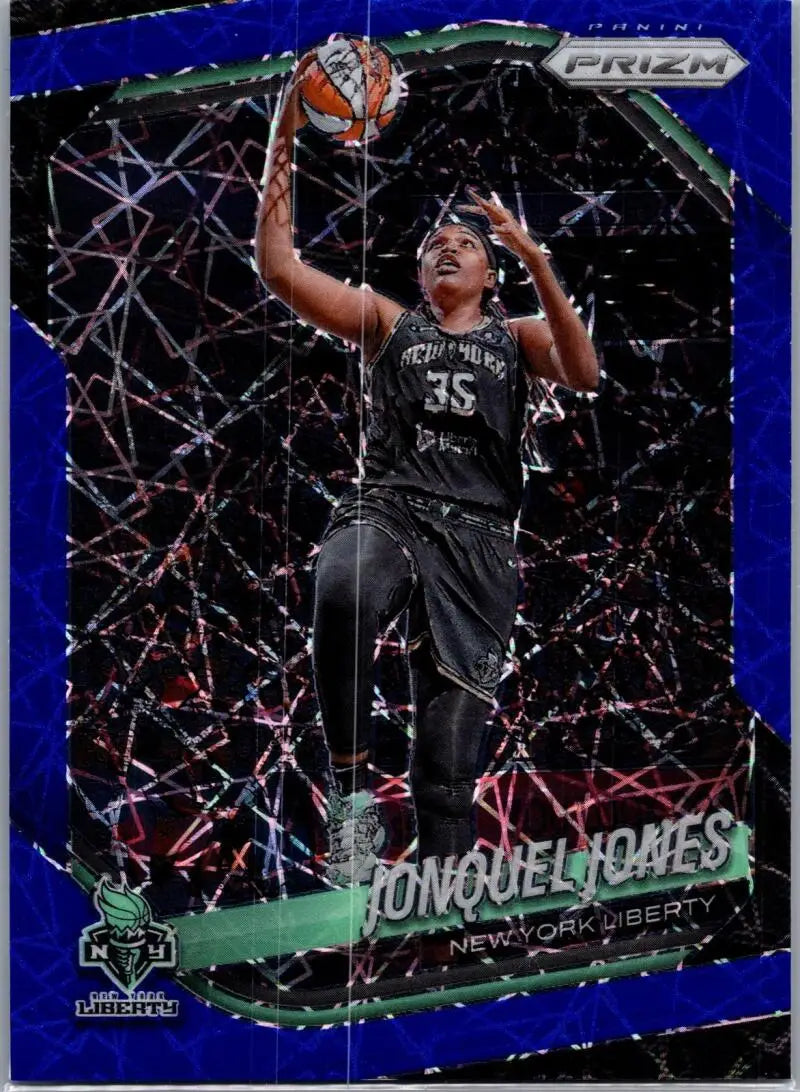 2025 Panini Prizm WNBA Blue Velocity Prizms #52 Jonquel Jones NM Near M ID:83683