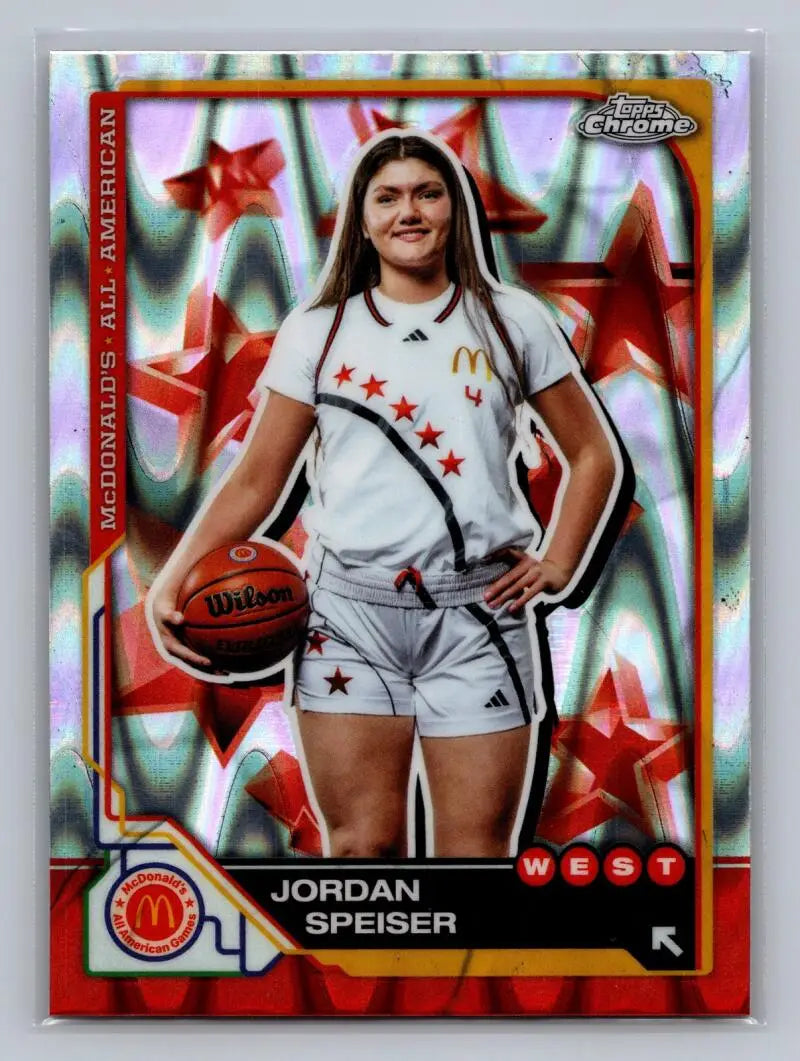 2025 Topps Chrome McDonalds All American RayWave Refractor #37 Jordan S ID:83828