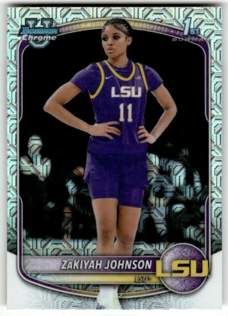 2025-26 Bowman Chrome Prospects Mojo #BCP-73 ZaKiyah Johnson NM Near Mi ID:83836