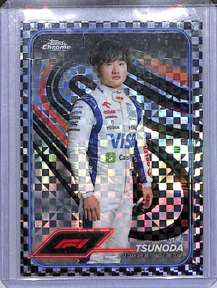 2024 Topps Chrome F1 Checkered Flag #17 Yuki Tsunoda NM-MT  Image 1