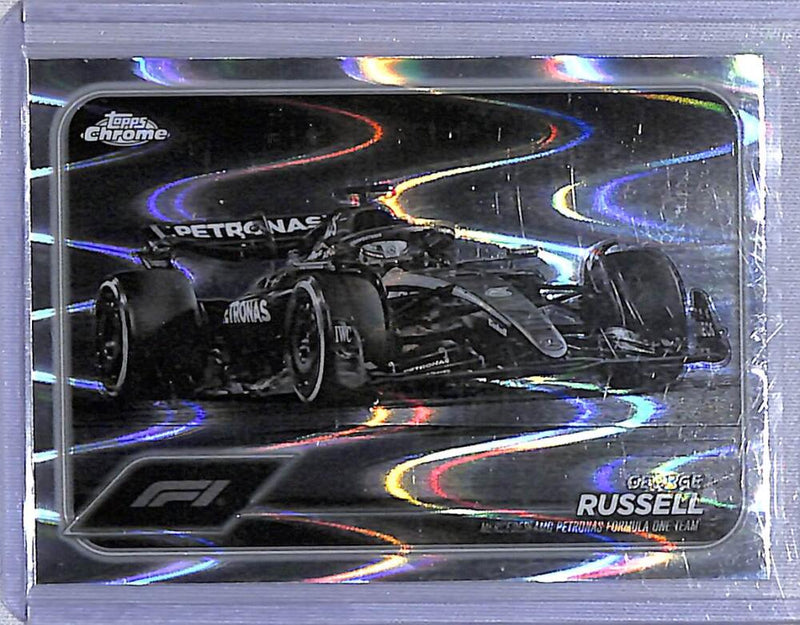 2024 Topps Chrome F1 Negative Ray-Wave #77 George Russell NM-MT  Image 1