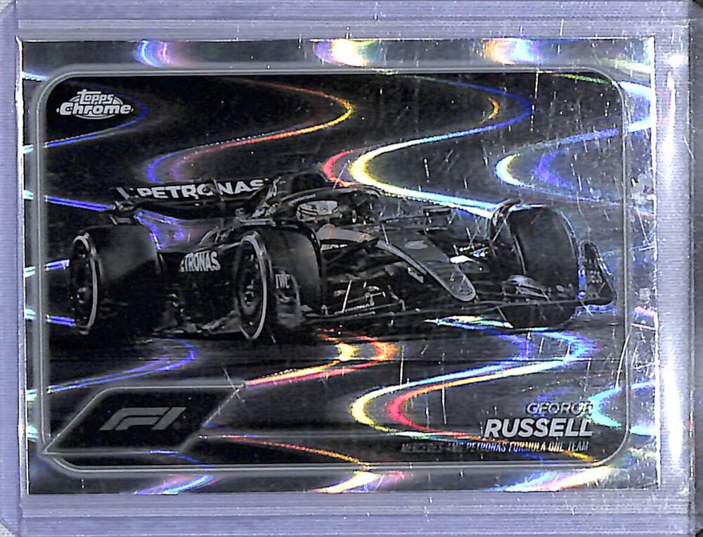 2024 Topps Chrome F1 Negative Ray-Wave #77 George Russell NM-MT  Image 1