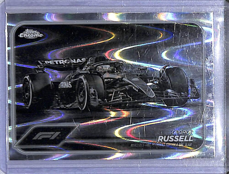 2024 Topps Chrome F1 Negative Ray-Wave #77 George Russell NM-MT  Image 1