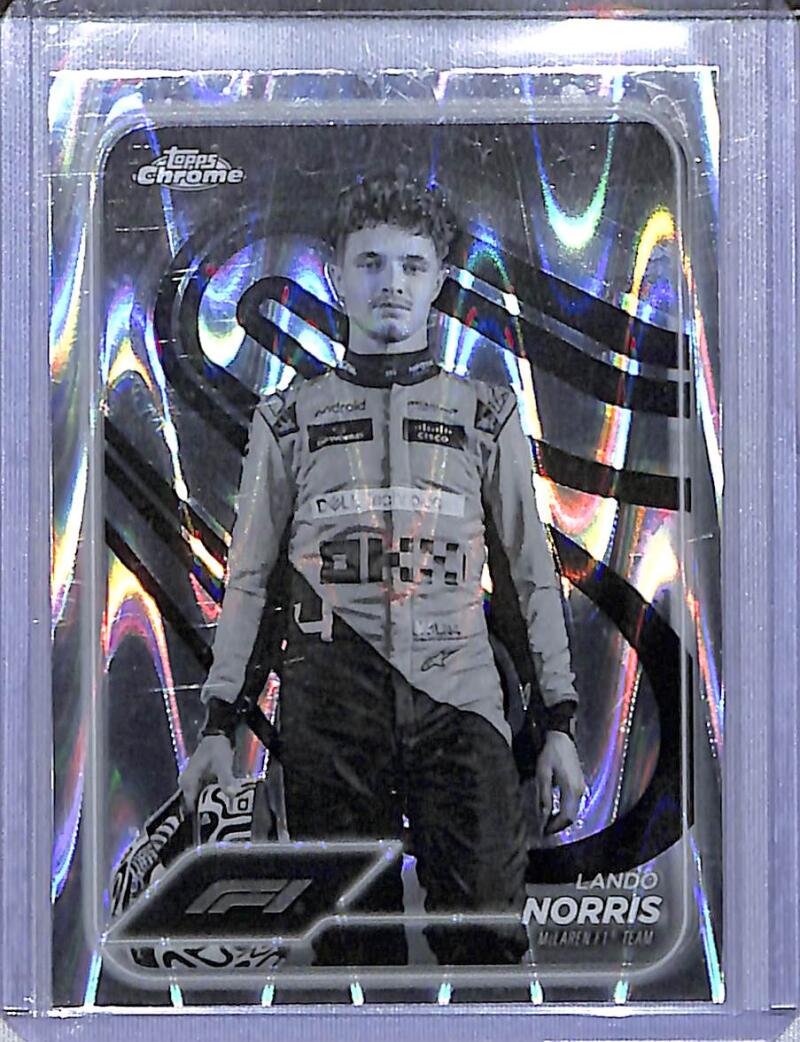 2024 Topps Chrome F1 Negative Ray-Wave #7 Lando Norris NM-MT  Image 1