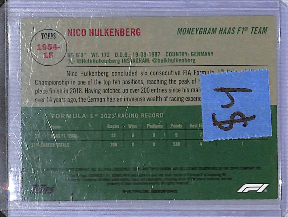 2024 Topps Chrome F1 1954 #1954-15 Nico Hulkenberg NM-MT  Image 2