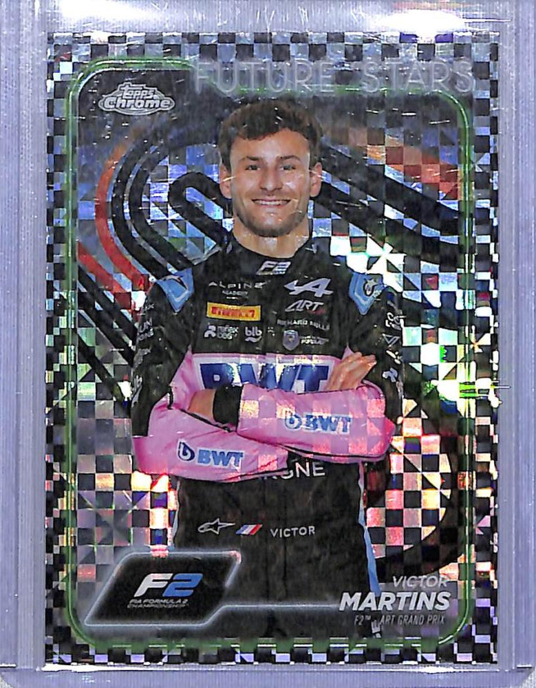2024 Topps Chrome F1 Checkered Flag #30 Victor Martins NM-MT  Image 1