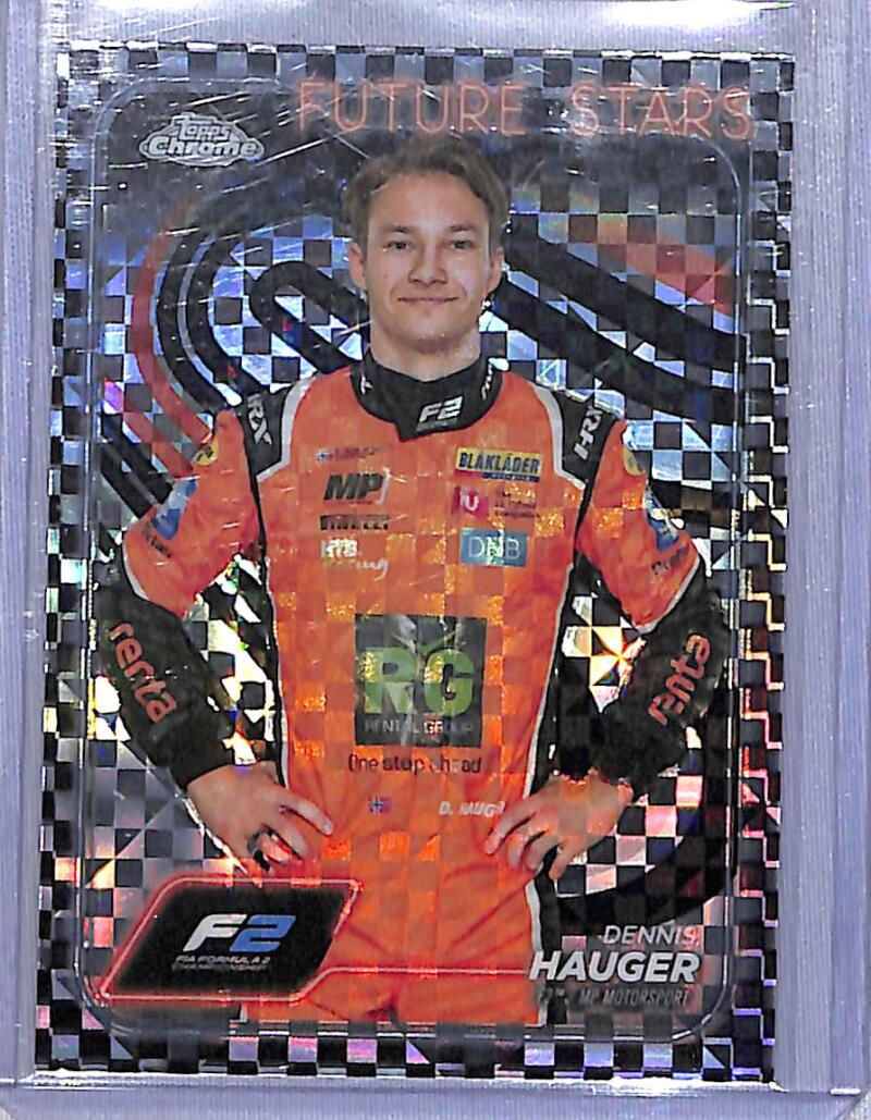 2024 Topps Chrome F1 Checkered Flag #23 Dennis Hauger NM-MT  Image 1