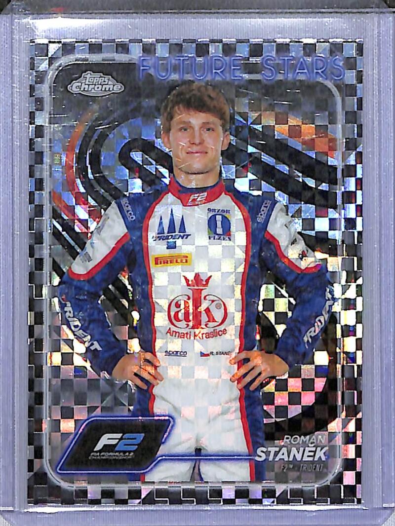 2024 Topps Chrome F1 Checkered Flag #38 Roman Stanek NM-MT  Image 1