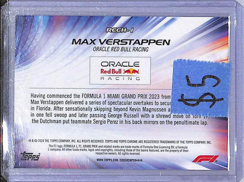2024 Topps Chrome F1 Re-Charged #RECH-1 Max Verstappen NM-MT  Image 2