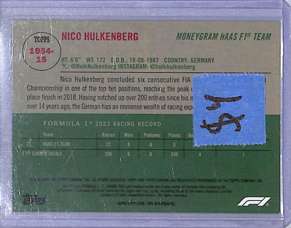 2024 Topps Chrome F1 1954 #1954-15 Nico Hulkenberg NM-MT  Image 2