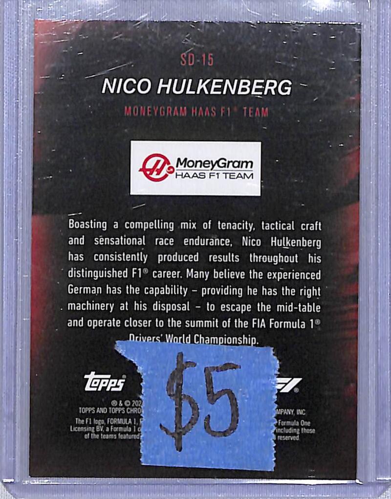 2024 Topps Chrome F1 Speed Demons #SD-15 Nico Hulkenberg NM-MT  Image 2