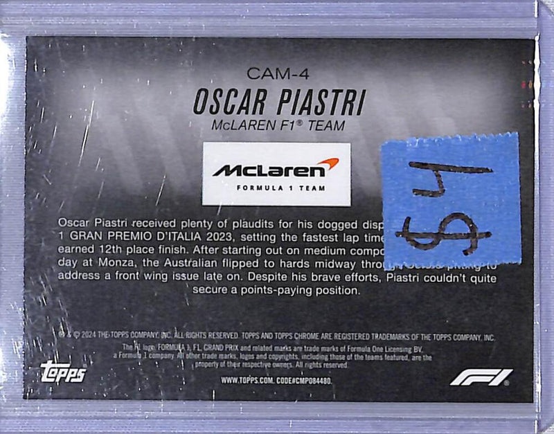 2024 Topps Chrome F1 Camber #CAM-4 Oscar Piastri NM-MT  Image 2