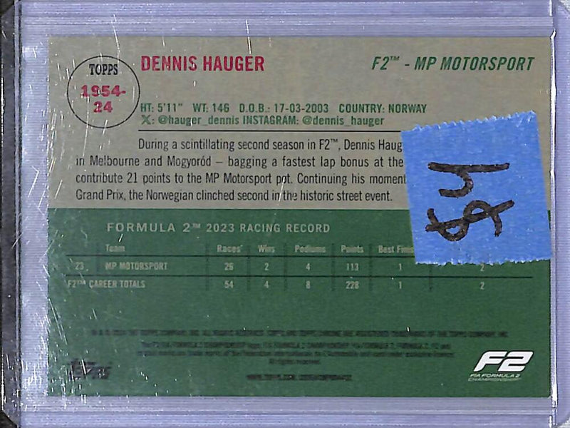 2024 Topps Chrome F1 1954 #1954-24 Dennis Hauger NM-MT  Image 2