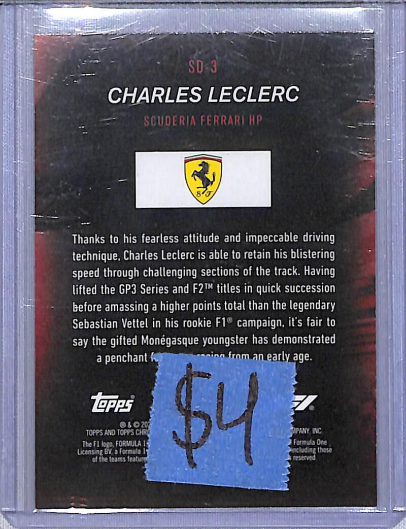 2024 Topps Chrome F1 Speed Demons #SD-3 Charles Leclerc NM-MT  Image 2