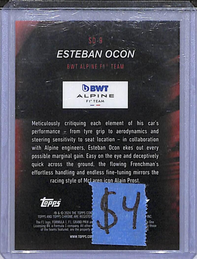 2024 Topps Chrome F1 Speed Demons #SD-9 Esteban Ocon NM-MT  Image 2