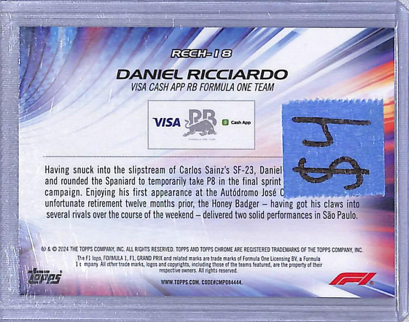 2024 Topps Chrome F1 Re-Charged #RECH-18 Daniel Ricciardo NM-MT  Image 2