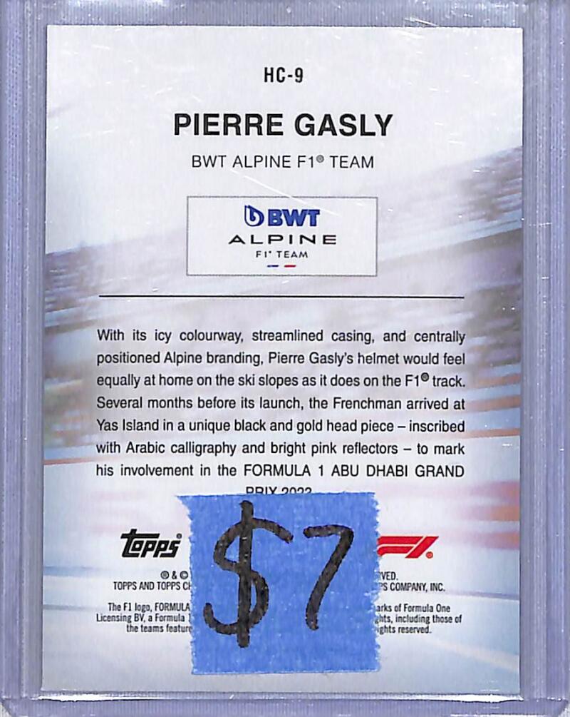 2024 Topps Chrome F1 Helmet Collection #HC-9 Pierre Gasly NM-MT  Image 2