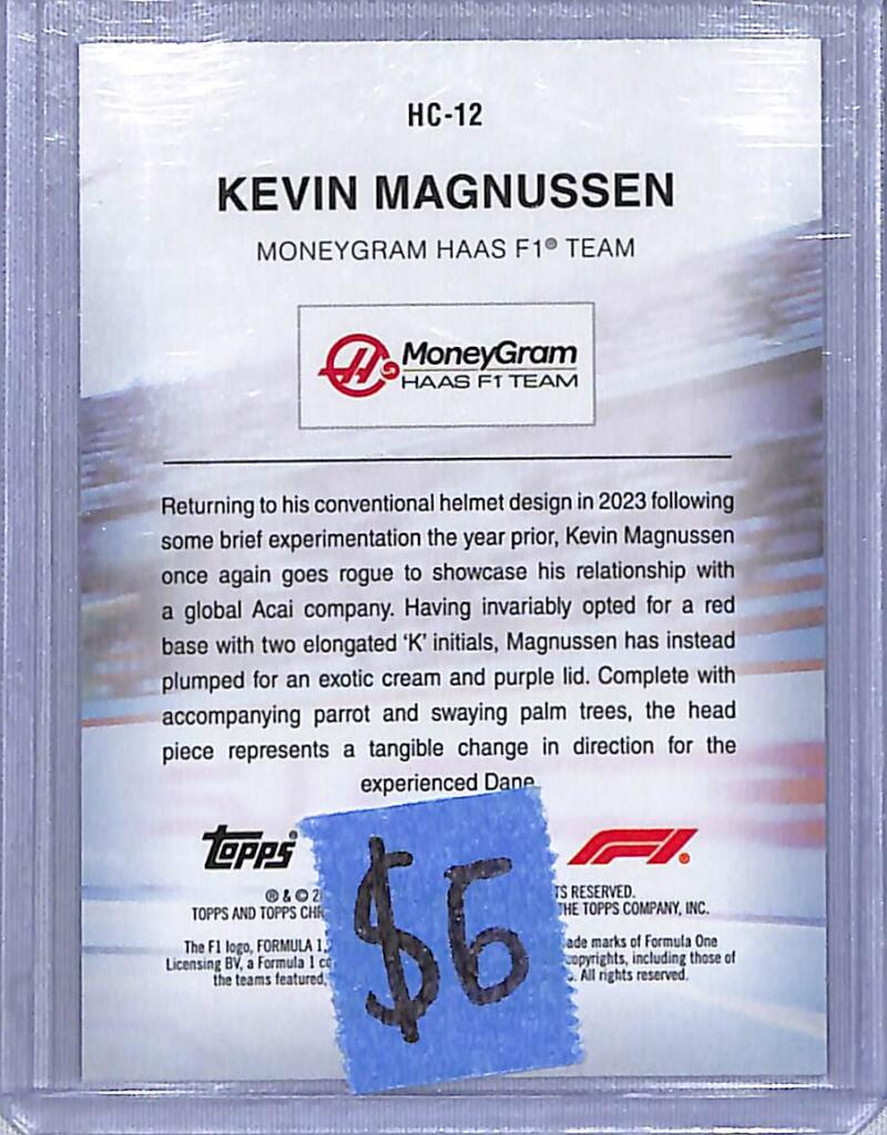 2024 Topps Chrome F1 Helmet Collection #HC-12 Kevin Magnussen NM-MT  Image 2
