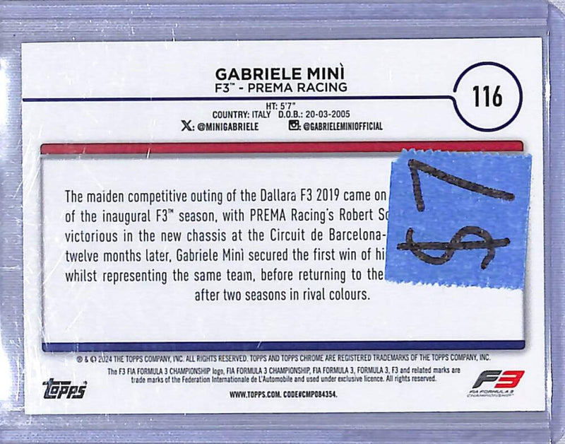 2024 Topps Chrome F1 Negative Ray-Wave #116 Gabrielf Mini NM-MT  Image 2