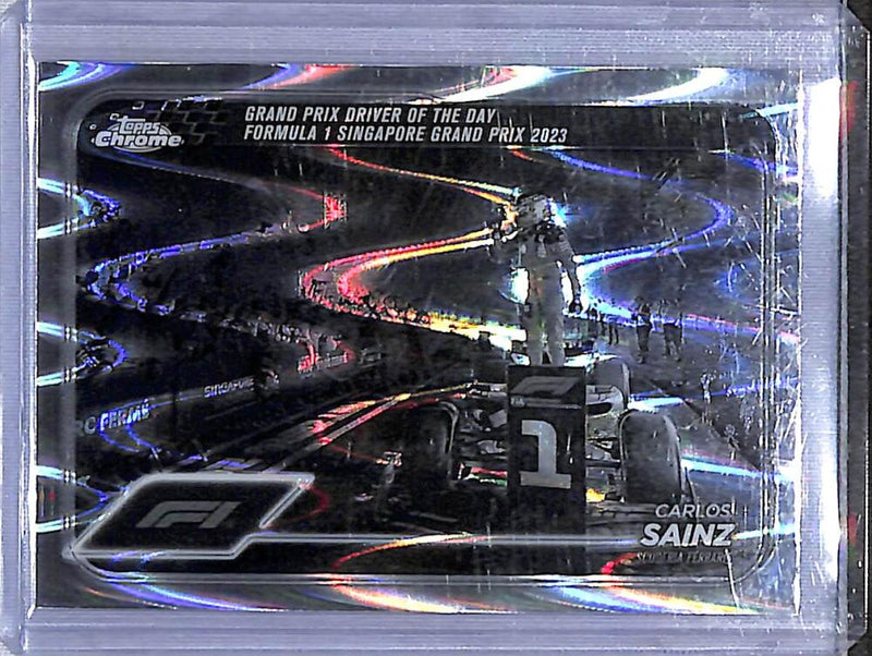 2024 Topps Chrome F1 Negative Ray-Wave #173 Carlos Sainz NM-MT  Image 1