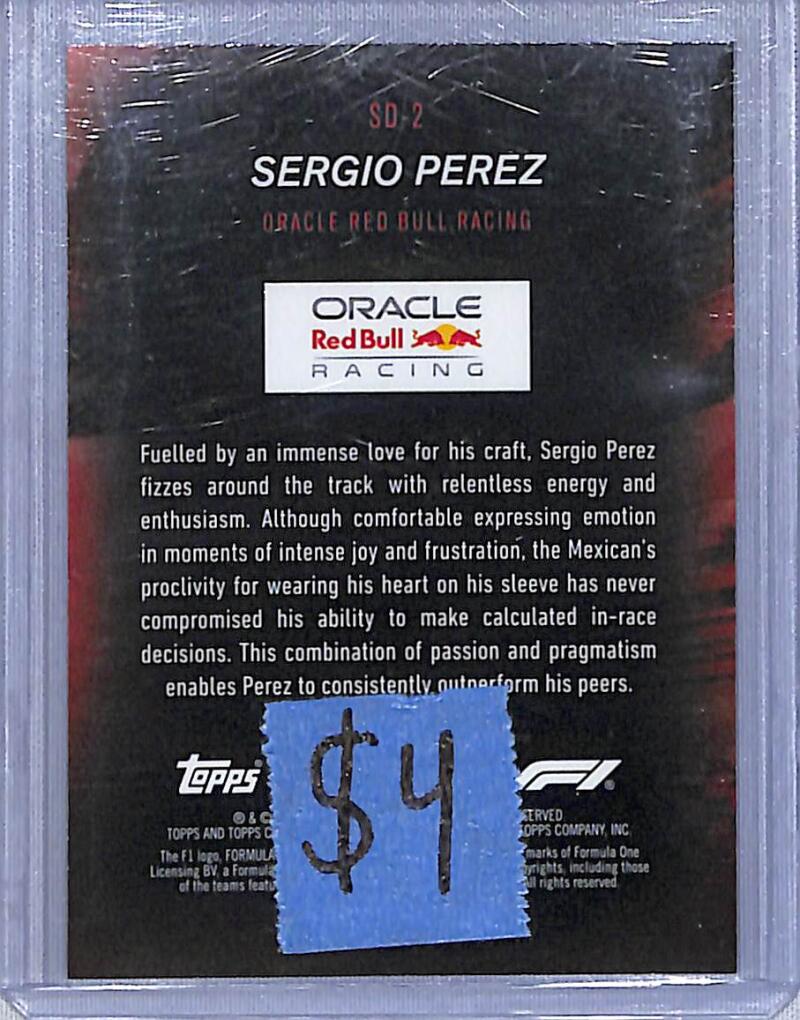 2024 Topps Chrome F1 Speed Demons #SD-2 Sergio Perez NM-MT  Image 2