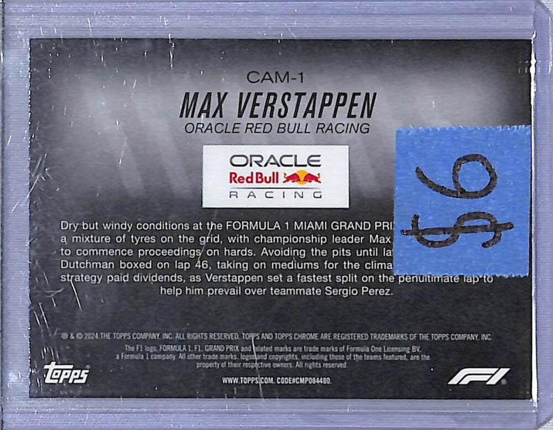 2024 Topps Chrome F1 Camber #CAM-1 Max Verstappen NM-MT  Image 2
