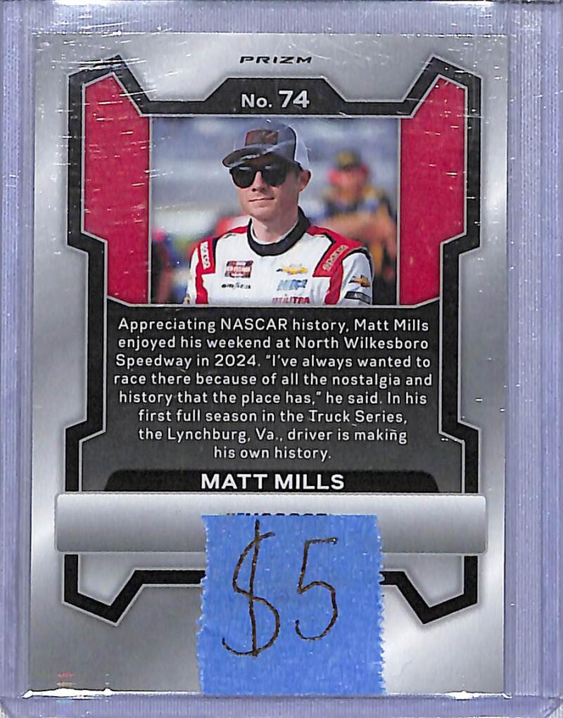 2024 Panini Prizm NASCAR Green #74 Matt Mills NM-MT  Image 2