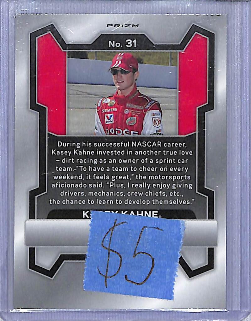 2024 Panini Prizm NASCAR Green #31 Kasey Kahne NM-MT  Image 2