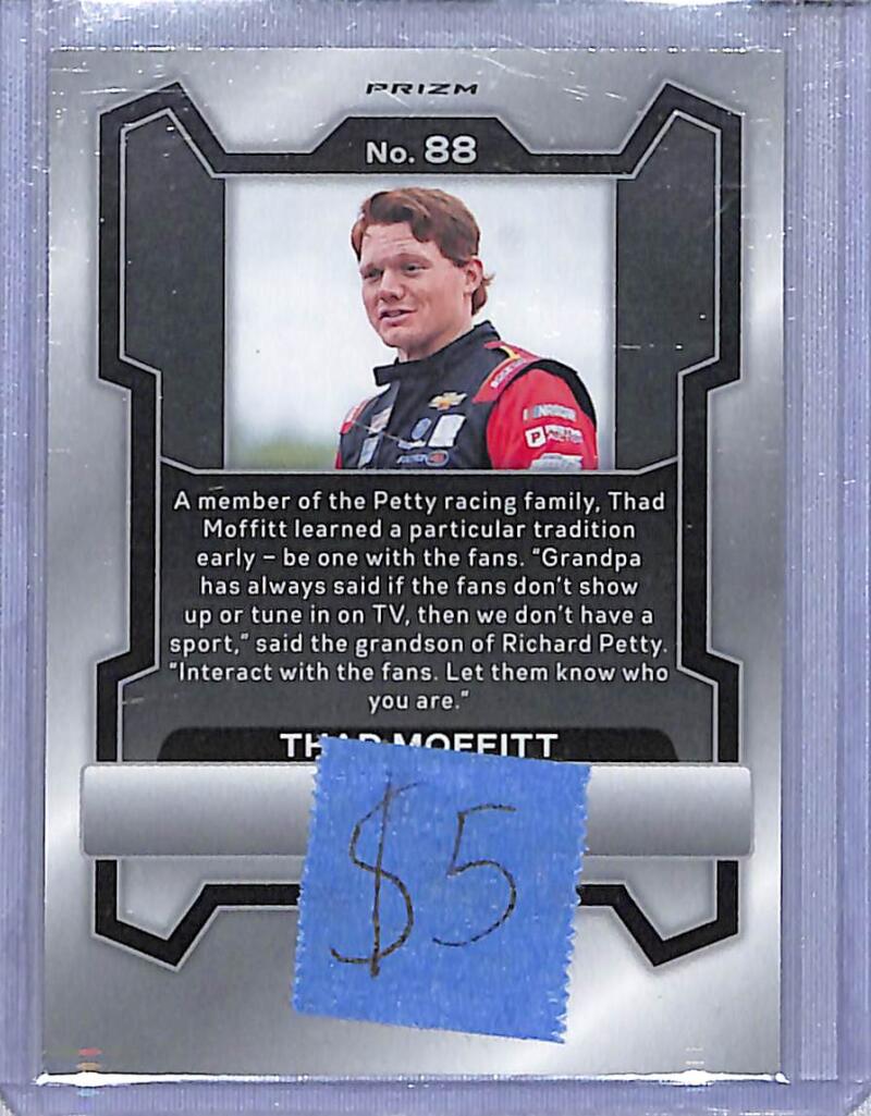 2024 Panini Prizm NASCAR Green #88 Thad Moffitt NM-MT  Image 2