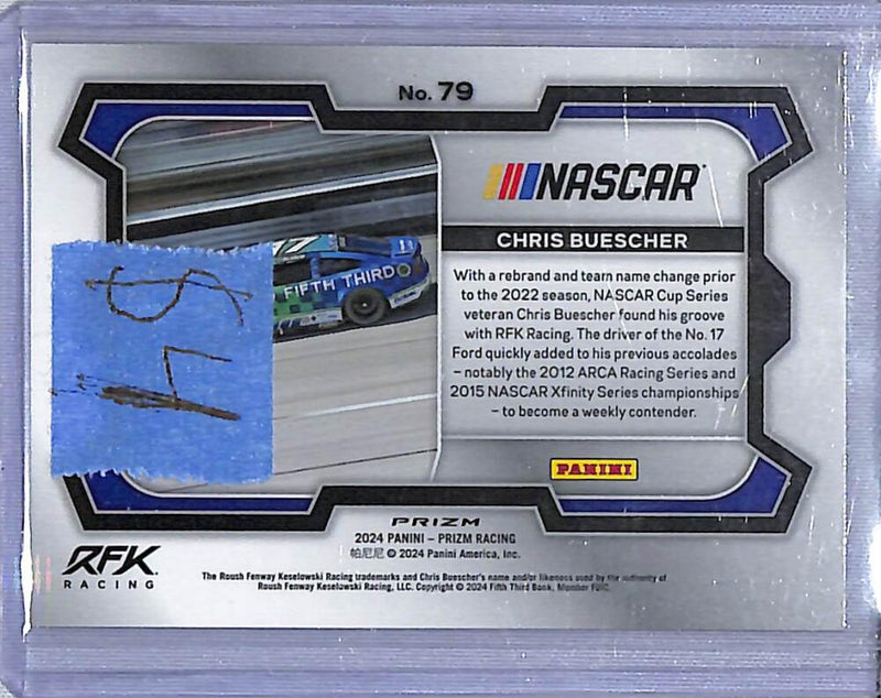 2024 Panini Prizm NASCAR Green #79 Chris Buescher NM-MT  Image 2