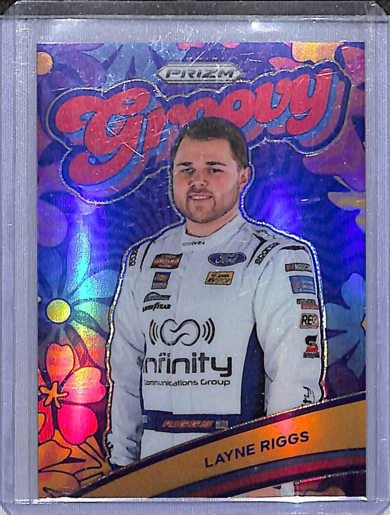 2024 Panini Prizm NASCAR Groovy #7 Layne Riggs NM-MT 1/99  Image 1