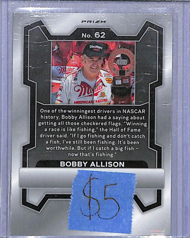 2024 Panini Prizm NASCAR Green #62 Bobby Allison NM-MT  Image 2