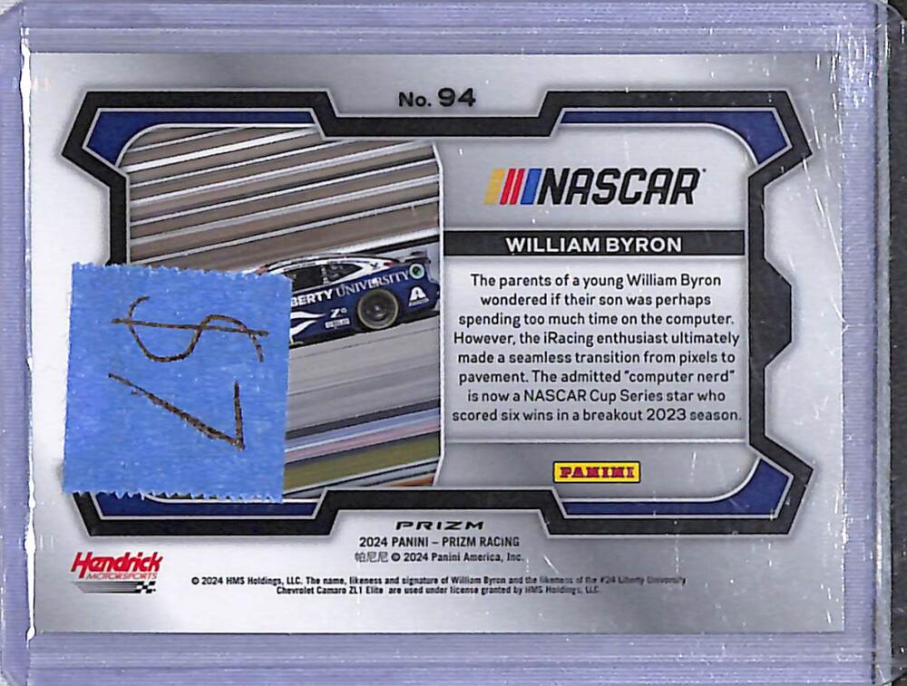 2024 Panini Prizm NASCAR Green #94 William Byron NM-MT  Image 2