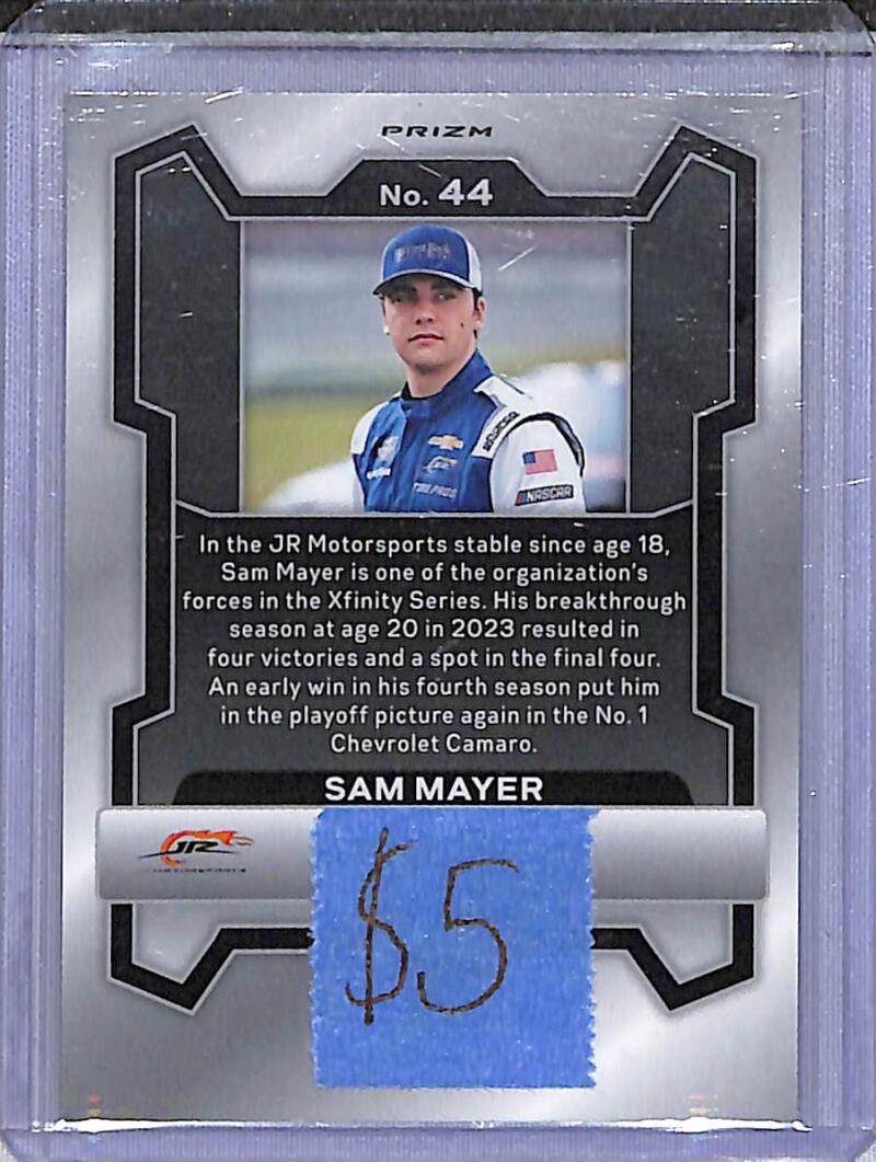 2024 Panini Prizm NASCAR Green #44 Sam Mayer NM-MT  Image 2