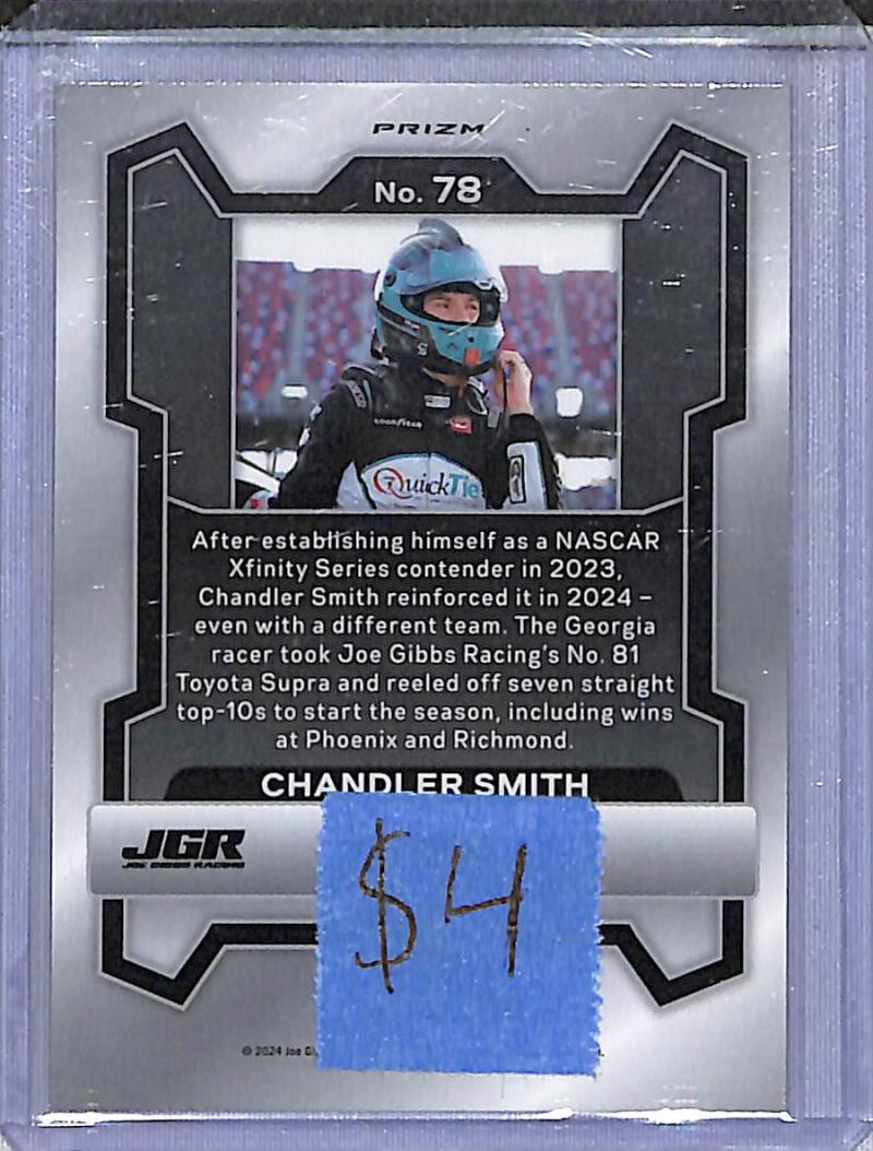 2024 Panini Prizm NASCAR Green #78 Chandler Smith NM-MT  Image 2