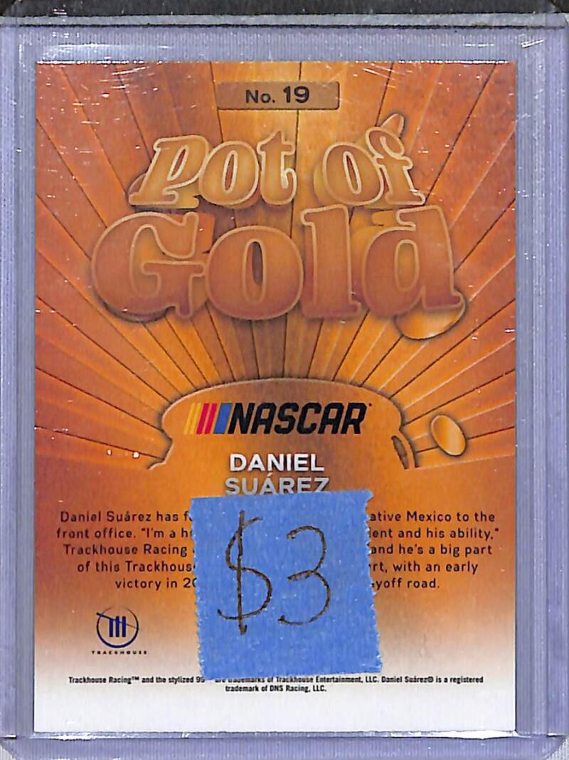 2024 Panini Prizm NASCAR Pot of Gold #19 Daniel Suarez NM-MT  Image 2